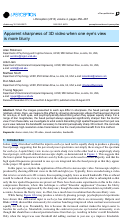 Cover page: Apparent Sharpness of 3D Video When One Eye's View is More Blurry