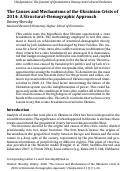 Cover page: The Causes and Mechanisms of the Ukrainian Crisis of 2014: A Structural–Demographic Approach