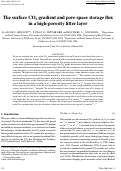 Cover page: The surface CO2 gradient and pore-space storage flux in a high-porosity litter layer