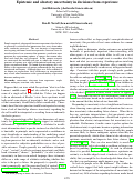 Cover page: Epistemic and aleatory uncertainty in decisions from experience