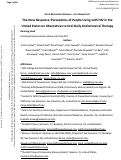 Cover page: The Dose Response: Perceptions of People Living with HIV in the United States on Alternatives to Oral Daily Antiretroviral Therapy