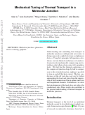 Cover page: Mechanical Tuning of Thermal Transport in a Molecular Junction