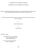 Cover page: Implications of the Strong Workforce Faculty Institute on Cultural Proficiency and Data Literacy Professional Development Programs for Community College Instructors