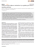 Cover page: TGFBI remodels adipose metabolism by regulating the Notch-1 signaling pathway.