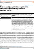 Cover page: Empowering a qudit-based quantum processor by traversing the dual bosonic ladder