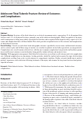 Cover page: Adolescent Tibial Tubercle Fracture: Review of Outcomes and Complications.