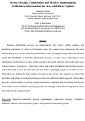 Cover page: Service Design, Competition and Market Segmentation in Business Information Services