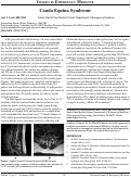 Cover page: Images in Emergency Medicine: Cauda Equina Syndrome