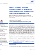 Cover page: Effects of dietary protease supplementation on growth rate, nutrient digestibility, and intestinal morphology of weaned pigs