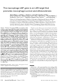 Cover page: The macrophage LBP gene is an LXR target that promotes macrophage survival and atherosclerosis
