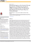 Cover page: Measuring Progress on the Control of Porcine Reproductive and Respiratory Syndrome (PRRS) at a Regional Level: The Minnesota N212 Regional Control Project (Rcp) as a Working Example