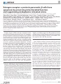 Cover page: Estrogen receptor α protects pancreatic β-cells from apoptosis by preserving mitochondrial function and suppressing endoplasmic reticulum stress