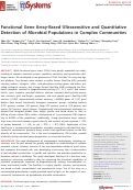 Cover page: Functional Gene Array-Based Ultrasensitive and Quantitative Detection of Microbial Populations in Complex Communities