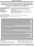 Cover page: Blood Vessel Occlusion by the Layperson Audiovisual Assist Tourniquet (LAVA TQ) Compared to the Combat Application Tourniquet: Randomized Controlled Trial