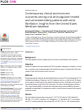 Cover page: Contemporary clinical and economic outcomes among oral anticoagulant treated and untreated elderly patients with atrial fibrillation: Insights from the United States Medicare database