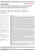 Cover page: Altered resting‐state hippocampal and caudate functional networks in patients with obstructive sleep apnea