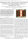 Cover page: Experimental Stress Characterization and Numerical Simulation for Copper Pumping Analysis of Through-Silicon Vias