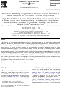 Cover page: Residential proximity to agricultural pesticide use and incidence of breast cancer in the California Teachers Study cohort