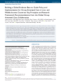 Cover page: Building a Global Evidence Base to Guide Policy and Implementation for Group Antenatal Care in Low‐ and Middle‐Income Countries: Key Principles and Research Framework Recommendations from the Global Group Antenatal Care Collaborative