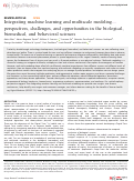 Cover page: Integrating machine learning and multiscale modeling-perspectives, challenges, and opportunities in the biological, biomedical, and behavioral sciences.