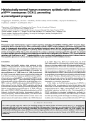 Cover page: Histologically normal human mammary epithelia with silenced p16INK4a overexpress COX-2, promoting a premalignant program