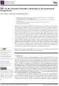 Cover page: BRCA1 the Versatile Defender: Molecular to Environmental Perspectives