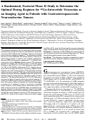 Cover page: A randomised, factorial phase II study to determine the optimal dosing regimen for 68Ga-satoreotide trizoxetan as an imaging agent in patients with gastroenteropancreatic neuroendocrine tumours