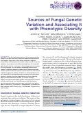 Cover page: Sources of Fungal Genetic Variation and Associating It with Phenotypic Diversity