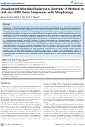 Cover page: Uncultivated Microbial Eukaryotic Diversity: A Method to Link ssu rRNA Gene Sequences with Morphology