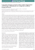 Cover page: Long‐term changes in forest carbon under temperature and nitrogen amendments in a temperate northern hardwood forest