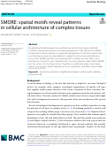 Cover page: SMORE: spatial motifs reveal patterns in cellular architecture of complex tissues.