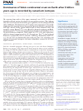 Cover page: Dominance of felsic continental crust on Earth after 3 billion years ago is recorded by vanadium isotopes.