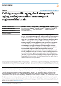 Cover page: Cell-type-specific aging clocks to quantify aging and rejuvenation in neurogenic regions of the brain