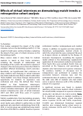 Cover page: Effects of virtual interviews on dermatology match trends: a retrospective cohort analysis