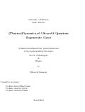 Cover page: (Thermo)Dynamics of Ultracold Quantum Degenerate Gases