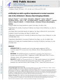 Cover page: Artificially low mild cognitive impairment to normal reversion rate in the Alzheimer's Disease Neuroimaging Initiative