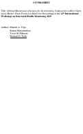 Cover page: Optimal Maintenance Decision for Deteriorating Components in Miter Gates Using Markov Chain Prediction Model