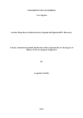 Cover page: Gender Disparities in Male-Inclusive English and Spanish HPV Discourse