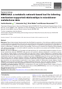 Cover page: MIMOSA2: a metabolic network-based tool for inferring mechanism-supported relationships in microbiome-metabolome data.