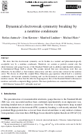 Cover page: Dynamical electroweak symmetry breaking by a neutrino condensate