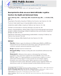 Cover page: Neuroprotective Diets Are Associated with Better Cognitive Function: The Health and Retirement Study