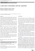 Cover page: A pilot study of temsirolimus and body composition