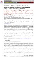 Cover page: Evaluation of the robustness of cerebral oximetry to variations in skin pigmentation using a tissue-simulating phantom.