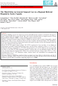 Cover page: The Third Delay in General Surgical Care in a Regional Referral Hospital in Soroti, Uganda