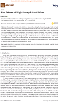 Cover page: Size Effects of High Strength Steel Wires
