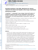 Cover page: Real-time predictions of the 2018–2019 Ebola virus disease outbreak in the Democratic Republic of the Congo using Hawkes point process models