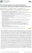 Cover page: Severe Housing Insecurity during Pregnancy: Association with Adverse Birth and Infant Outcomes