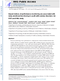 Cover page: Neural indices of performance monitoring are associated with daily emotional functioning in youth with anxiety disorders: An ERP and EMA study