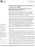 Cover page: Kinetochore inactivation by expression of a repressive mRNA