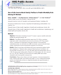 Cover page: Use of life course work-family profiles to predict mortality risk among US women.